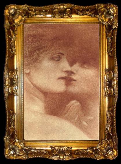 framed  Fernand Khnopff Study of Woman, ta009-2